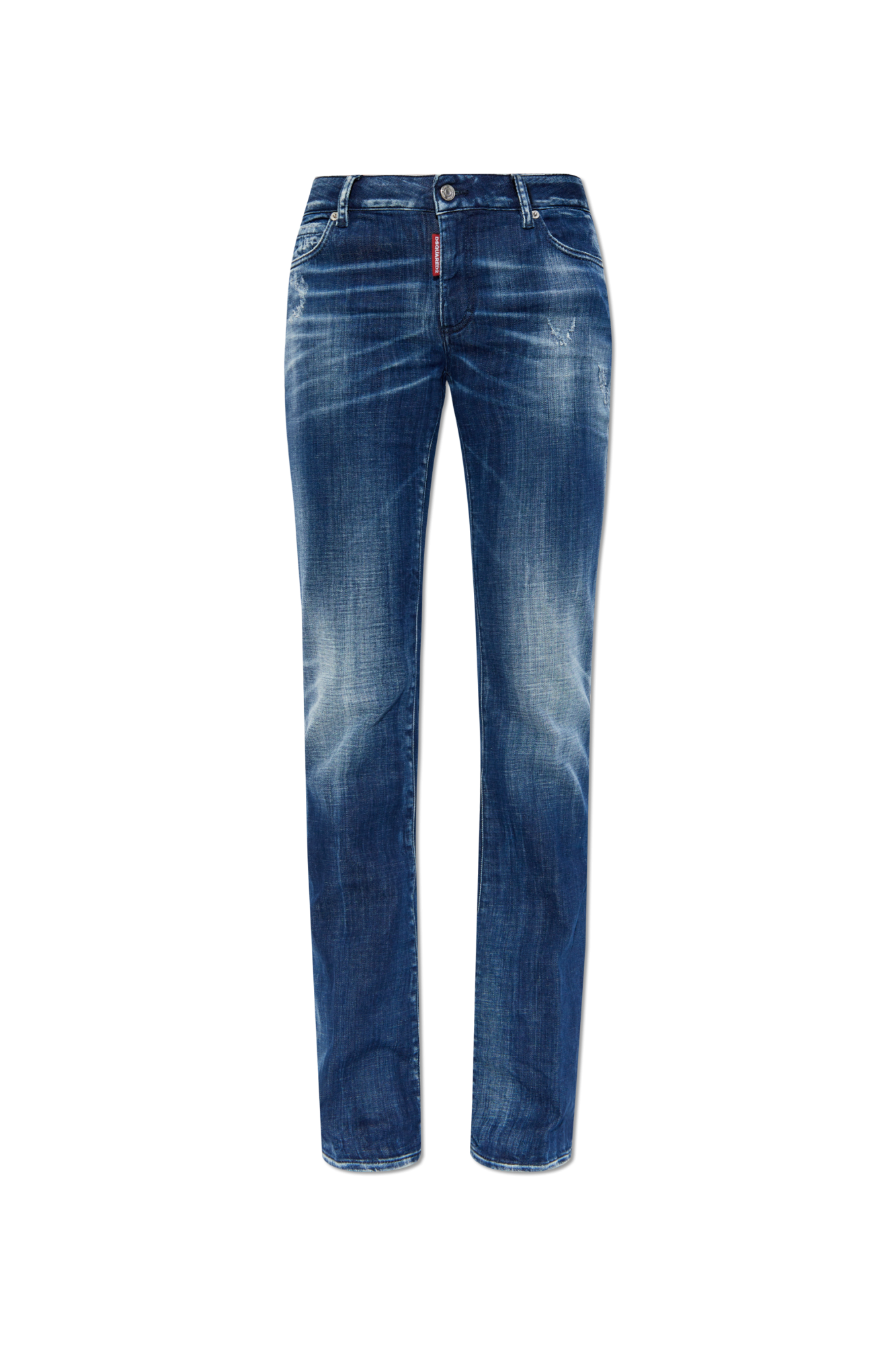 デニム・ジーパン Dsquared2 Blue Denim Medium Waist Flare Jeans DSQUARED2 lace-up Flared Jeans | Blue | FARFETCH